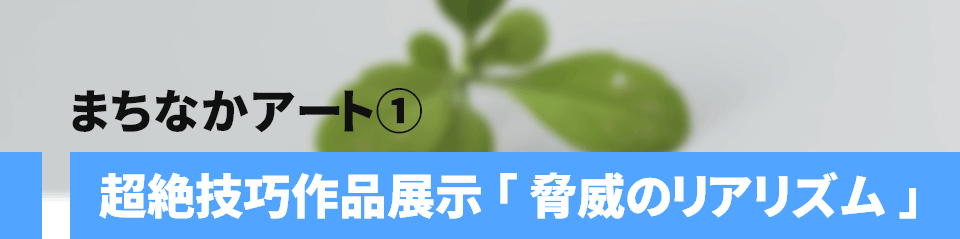 まちなかアート① 超絶技巧作品展示「脅威のリアリズム」