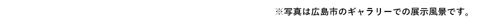 ※写真は広島市のギャラリーでの展示風景です